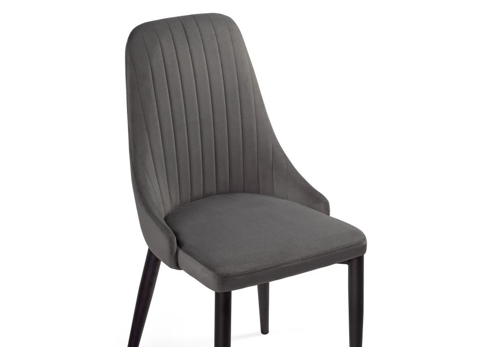 Стул на металлокаркасе Kora dark gray / black