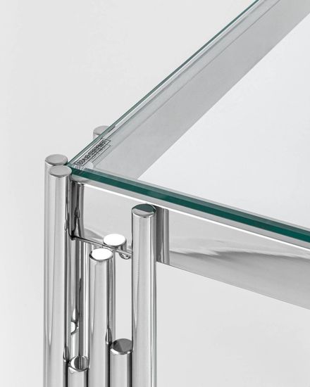 Журнальный столик 55*55 ГЭТСБИ серебро