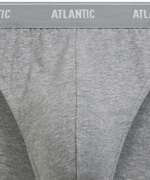 Мужские трусы слипы спорт Atlantic, набор 2 шт., хлопок, серый меланж + морской, 2RMP-094