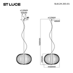 SL6124.203.01 Светильник подвесной ST-Luce Золотистый/Золотистый LED 1*10W 3000K