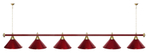 Лампа STARTBILLIARDS 6 пл. (плафоны зеленые,штанга зеленая,фурнитура золото)