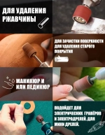 Набор шлифовальных барабанов для гравера XCAN 80 грит, с оправками 12,7мм, 102 предмета
