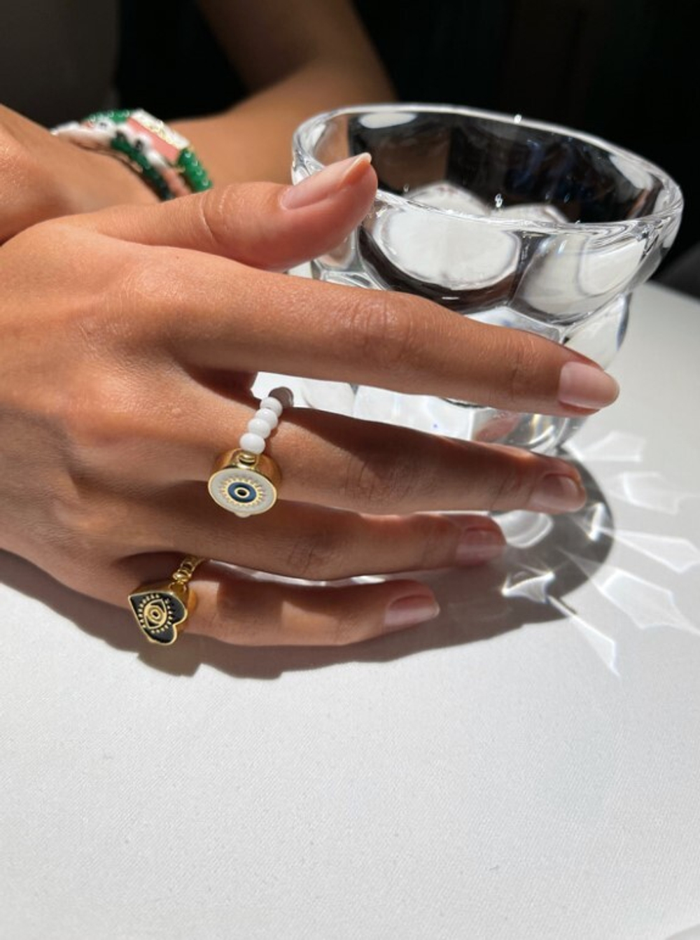 MANIOVICH Evil Eye Ring White