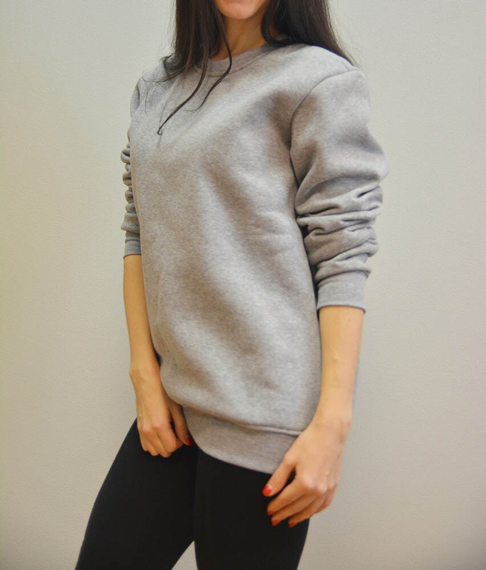 СВИТШОТ ЖЕНСКИЙ ФЛИС, 280 гр, светл.меланж, M-301_46 (М)