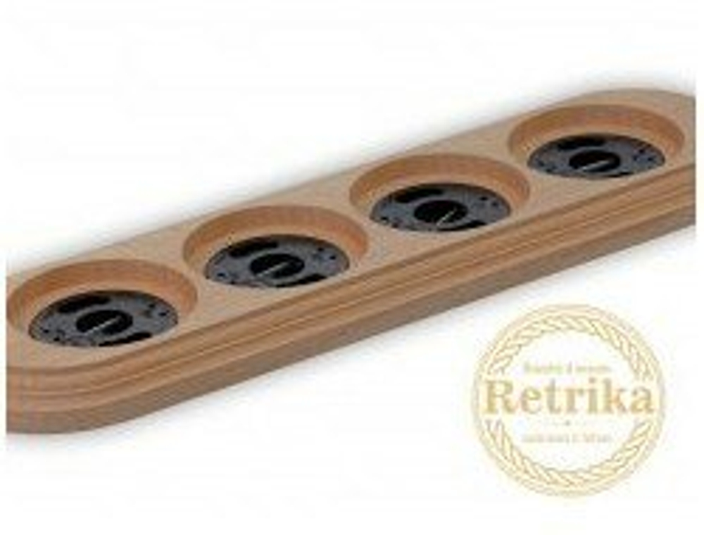 Рамка четырехместная Retrika "натуральное дерево" RD-04020