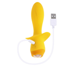 Желтая анальная вибропробка Mellow Yellow - 13,5 см.