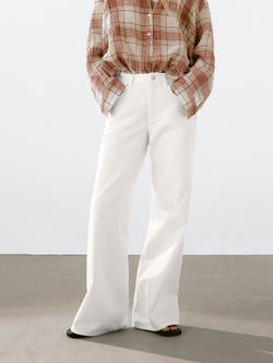 Massimo Dutti Джинсы с текстурированными деталями, белый