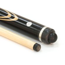 Кий для русского бильярда 2-pc "Классика" (черный граб, граб) 13 запилов