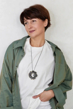 HMG 1311 Брошь-кулон c cерым жемчугом арт.1115