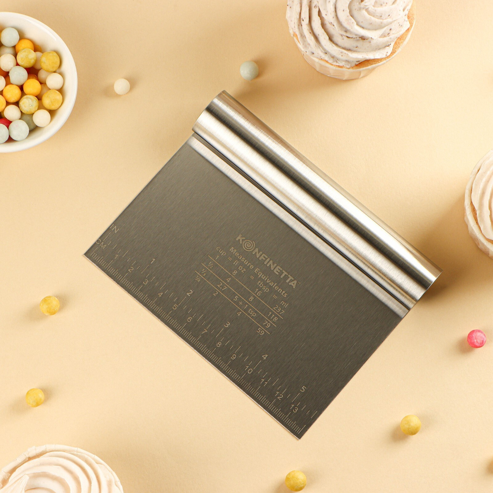 Шпатель кондитерский с размерной линейкой KONFINETTA, 15×11.5 см