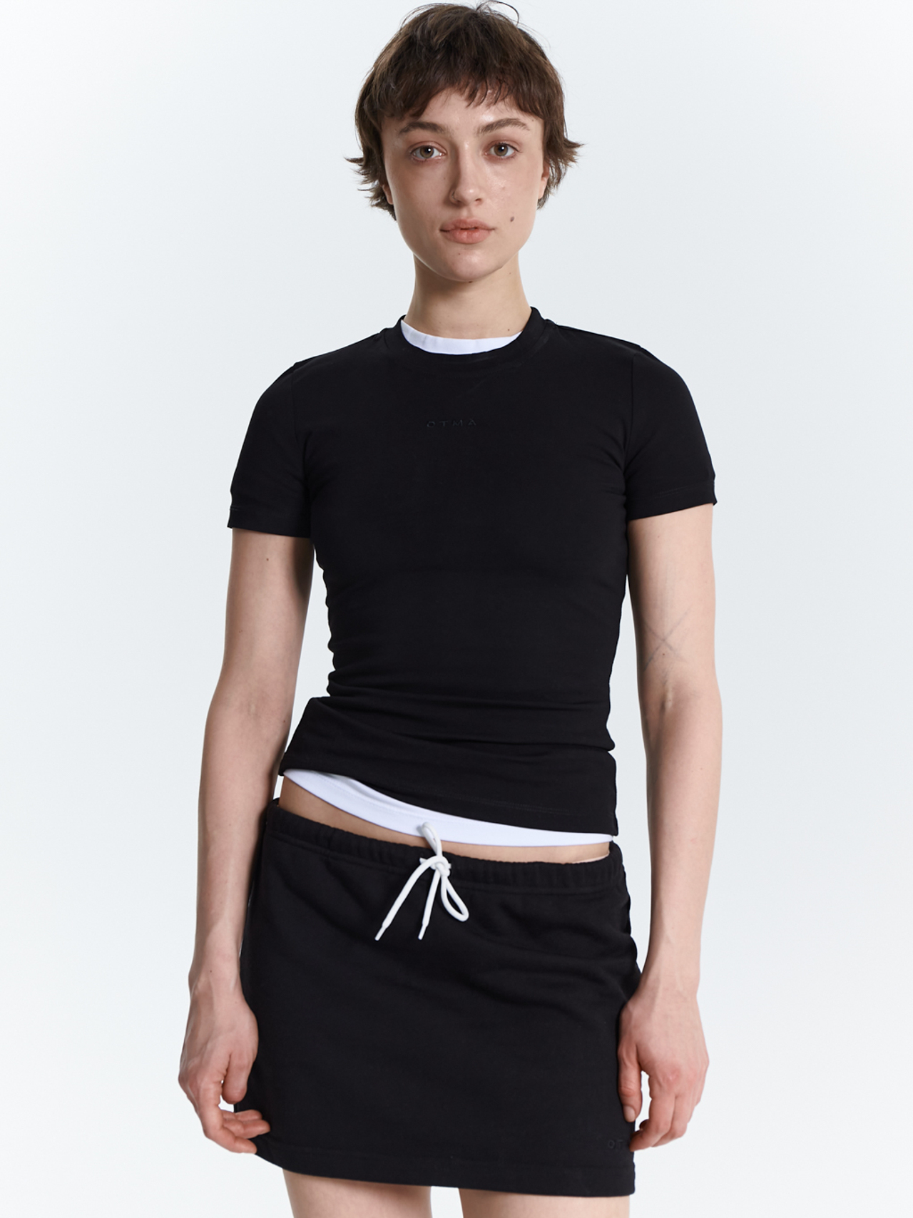 Юбка мини из футера