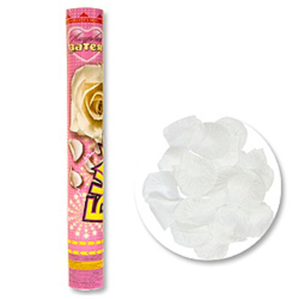 Хлопушка-Бумфети-40см-Лепестки-роз-Белые