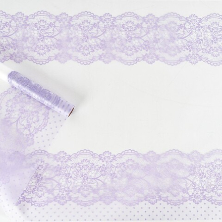 Пленка матовая "Кружево" 57см*10м Сиреневая
