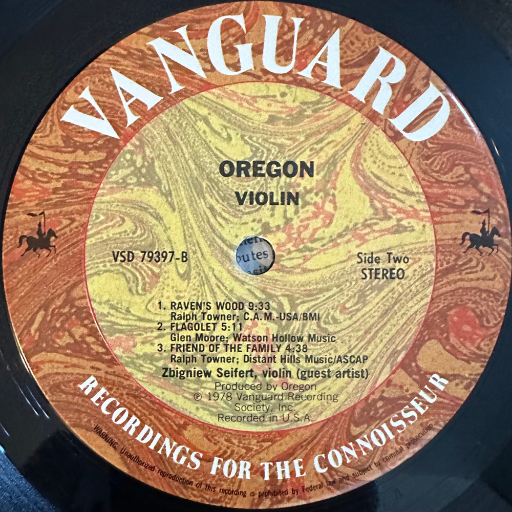 Oregon ‎– Violin (США 1978г.)