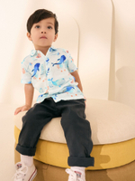 Рубашка с коротким рукавом для мальчика Next AB6-485, Голубой