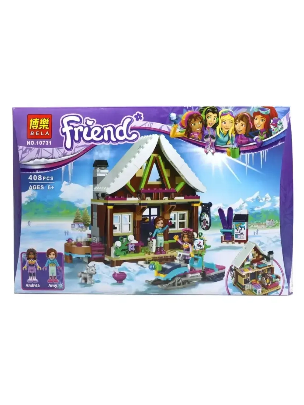 Конструктор Friends: Горнолыжный курорт Шале 408 деталей