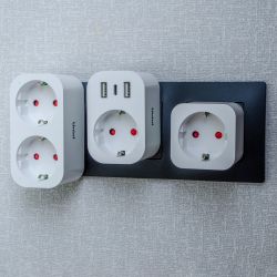 USH-A102 2G-WF WHITE Умный сетевой разветвитель Wi-Fi. 2 гнезда.16A. До 3680Вт. Голосовое управление+приложение UnielSmart. TM Uniel