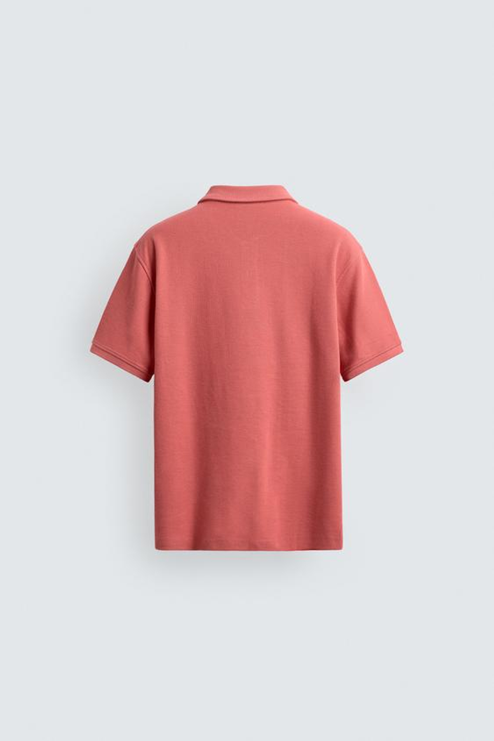 ZARA ПОЛО REGULAR FIT С РЕЛЬЕФНОЙ СТРУКТУРОЙ, КОРАЛЛОВЫЙ/КРАСНЫЙ