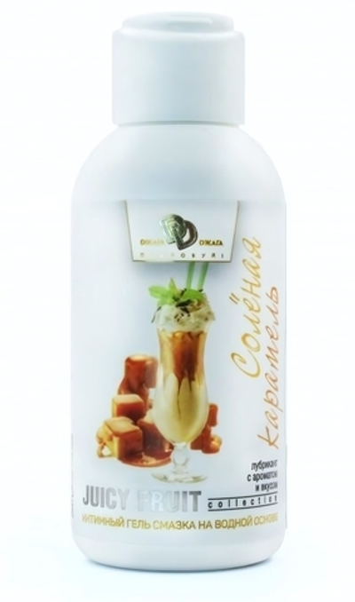 Интимный гель-смазка JUICY FRUIT с ароматом солёной карамели - 100 мл.