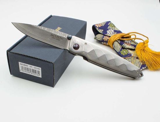 Складной нож Mcusta Damascus Tsuchi MC-0034D c клинком из стали VG-10 San Mai (Laminated Stainlesss Damascus) рукоять Damascus