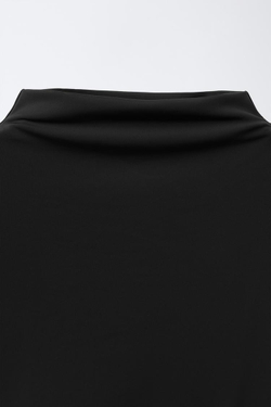 ZARA БОДИ С ВОРОТНИКОМ-СТОЙКОЙ, ЧЕРНЫЙ