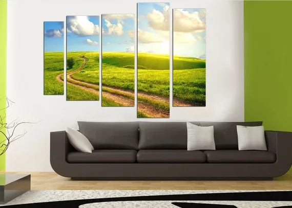 Модульная картина "Солнечная поляна"