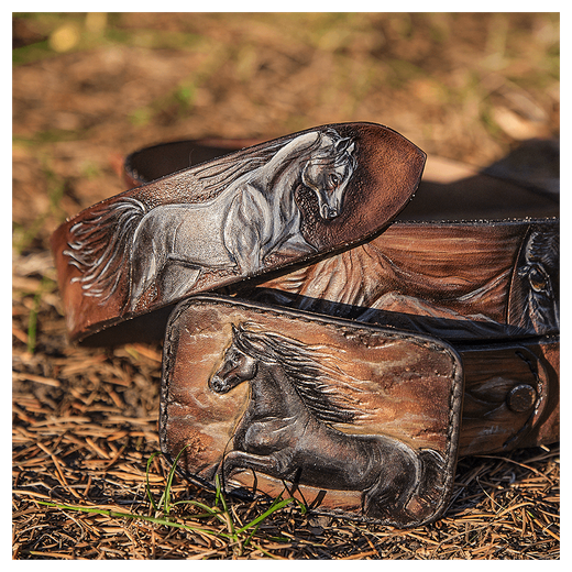 Кожаный ремень «Вороной»