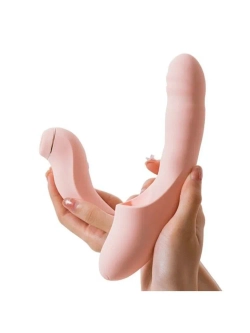 Вибратор Svakom Fatima с вакуумом и возвратно-поступательными движениями, розовый