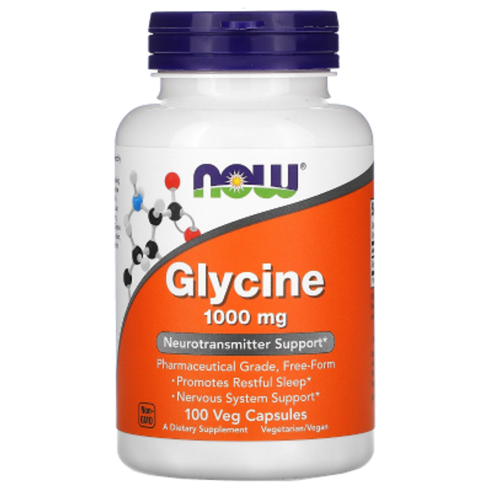 NOW Glycine 1000 мг 100 капсул