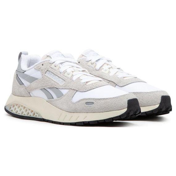 reebok Classic Leather Беговые кроссовки Низкие Бело-серые Унисекс