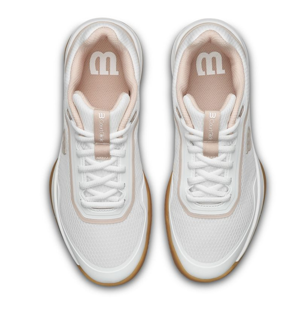 Женские теннисные кроссовки Wilson Court Glide - white/cameo rose/gum