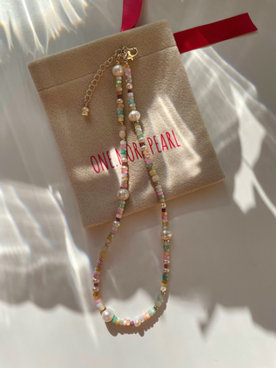 Чокер Лира из перламутра, жемчуга и камней