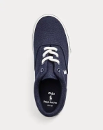 Классические детские кроссовки из хлопкового канваса Ralph Lauren