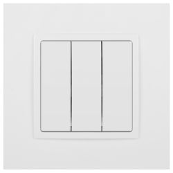 Выключатель ЭРА Elegance 14-1107-01М тройной, 10АХ-250В, белый матовый