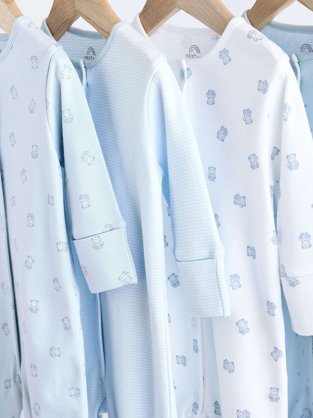 Комбинезон / Cлип для малышей Next K79-478, 4 шт., Голубой, Белый