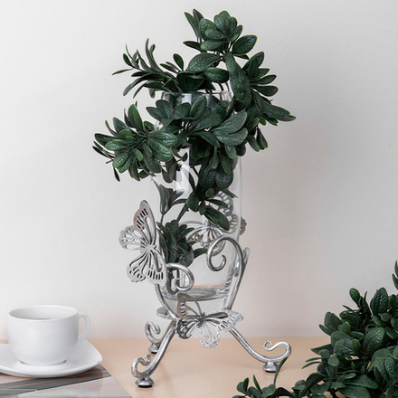 Ваза Бабочка Эир Античное серебро