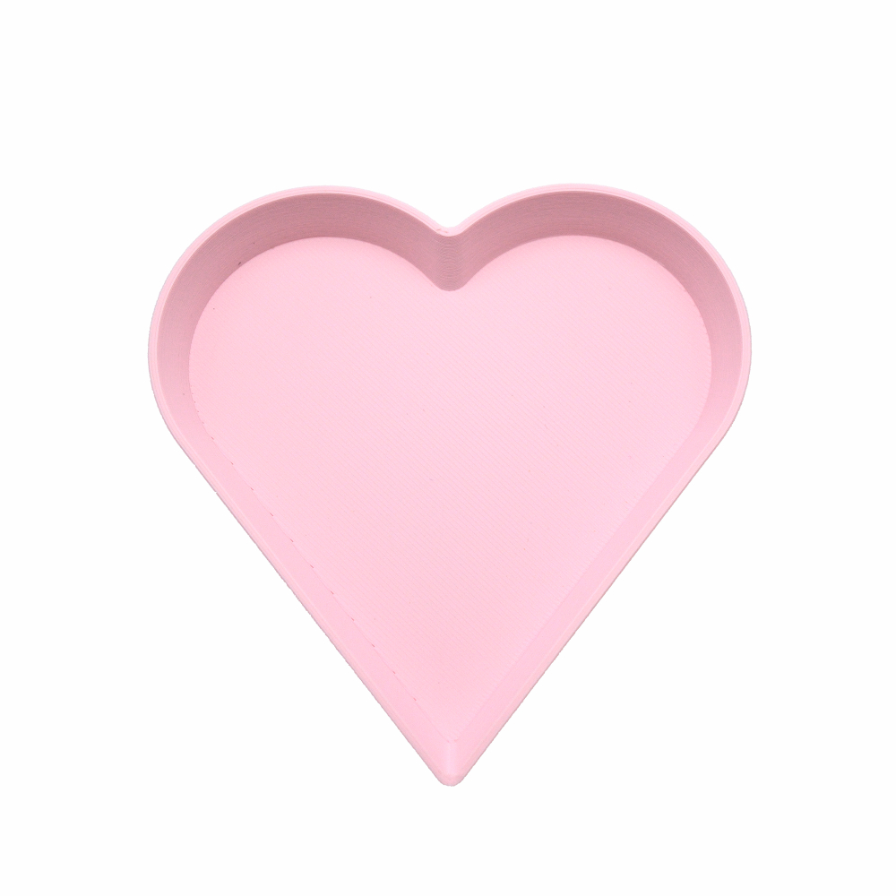 Тарелка для мелочей / Сердце / Розовая матовая