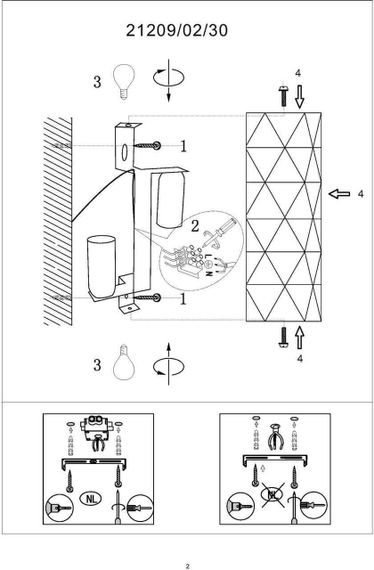 Настенный светильник Lucide Otona 21209/02/31