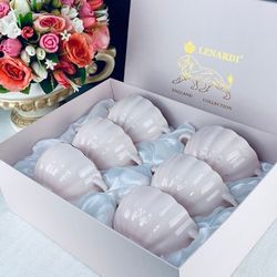 Lenardi 133-375 Набор из 6 бульонниц 350 мл MULTICOLOR в под.уп.(х6)Фарфор