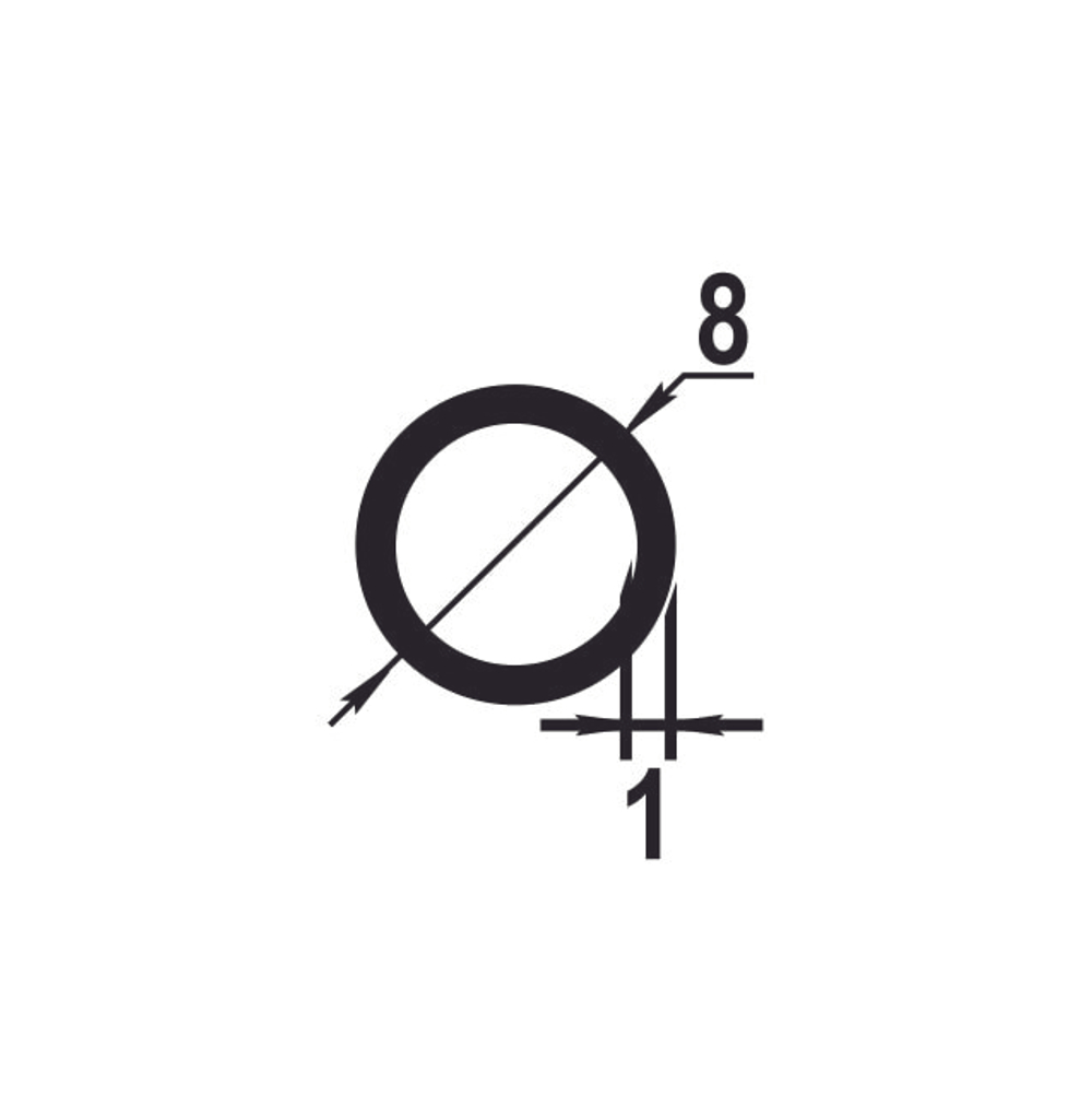 Труба круглая Лука 8*1 ТКр 01.2000.502л золото