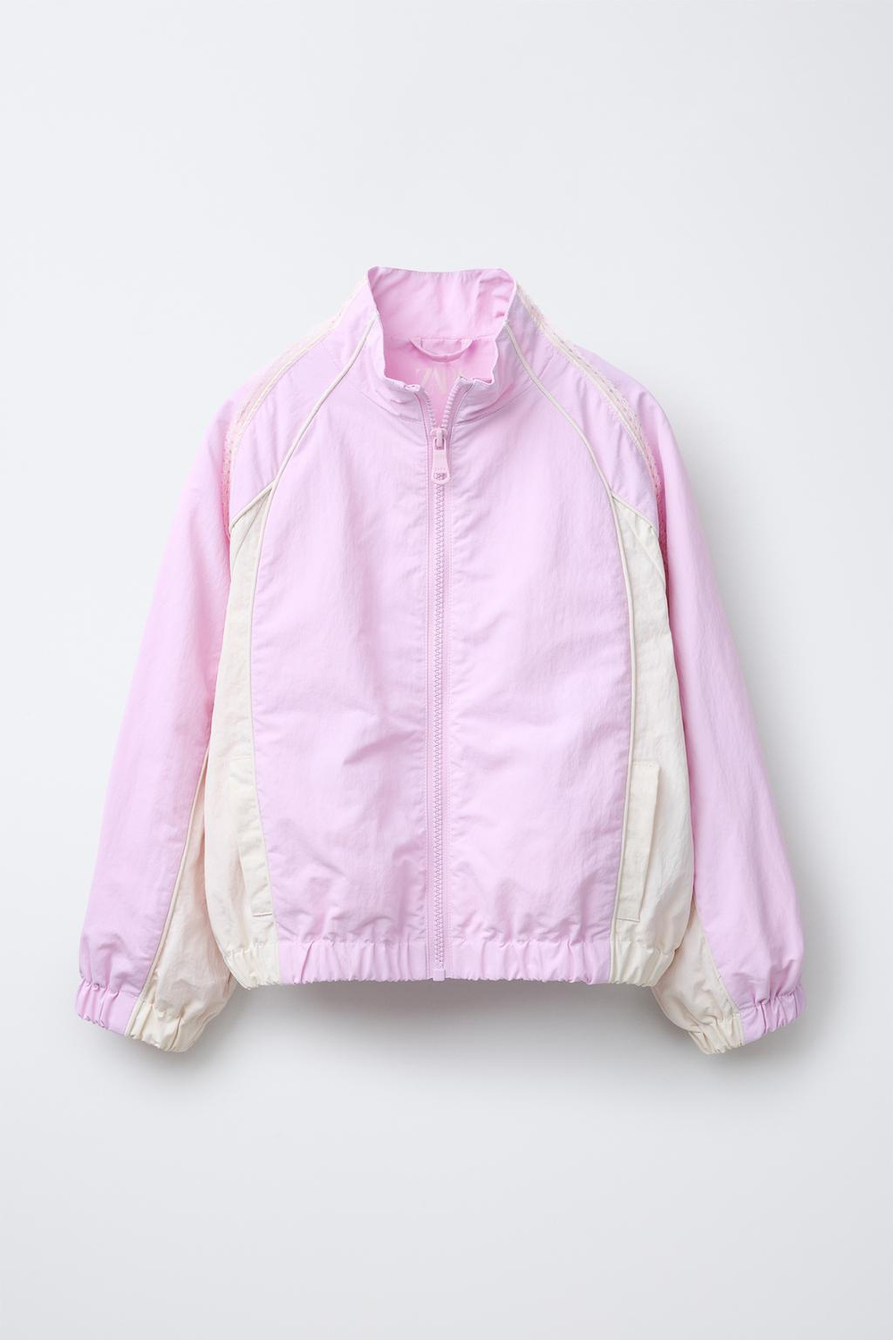 ZARA ДОЖДЕВИК С КРУЖЕВОМ, РОЗОВЫЙ