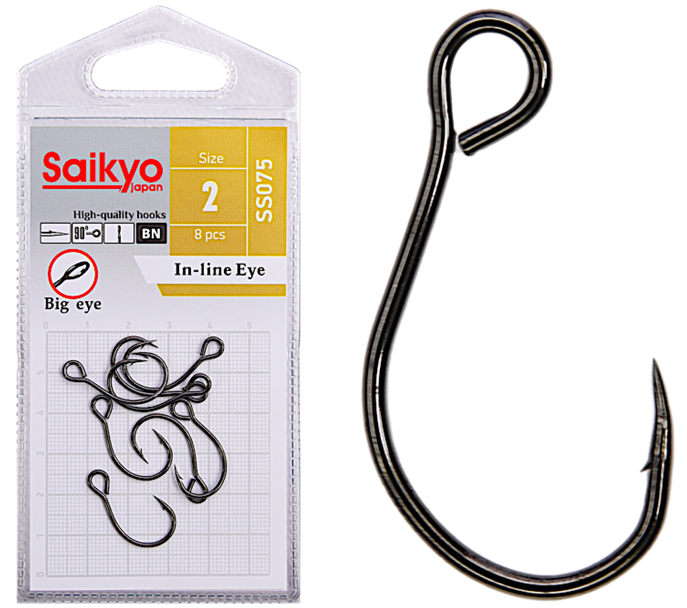 Крючок Saikyo SS075-BN In-Line EYE -