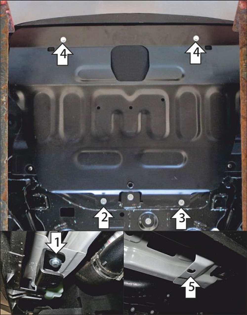 Защита стальная 1,5 мм Д, КПП Jetour X90 Plus MOTODOR.59011