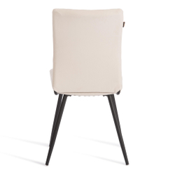 Стул обеденный Monte Carlo флок , молочный/черный, 4, 49х51х93 см