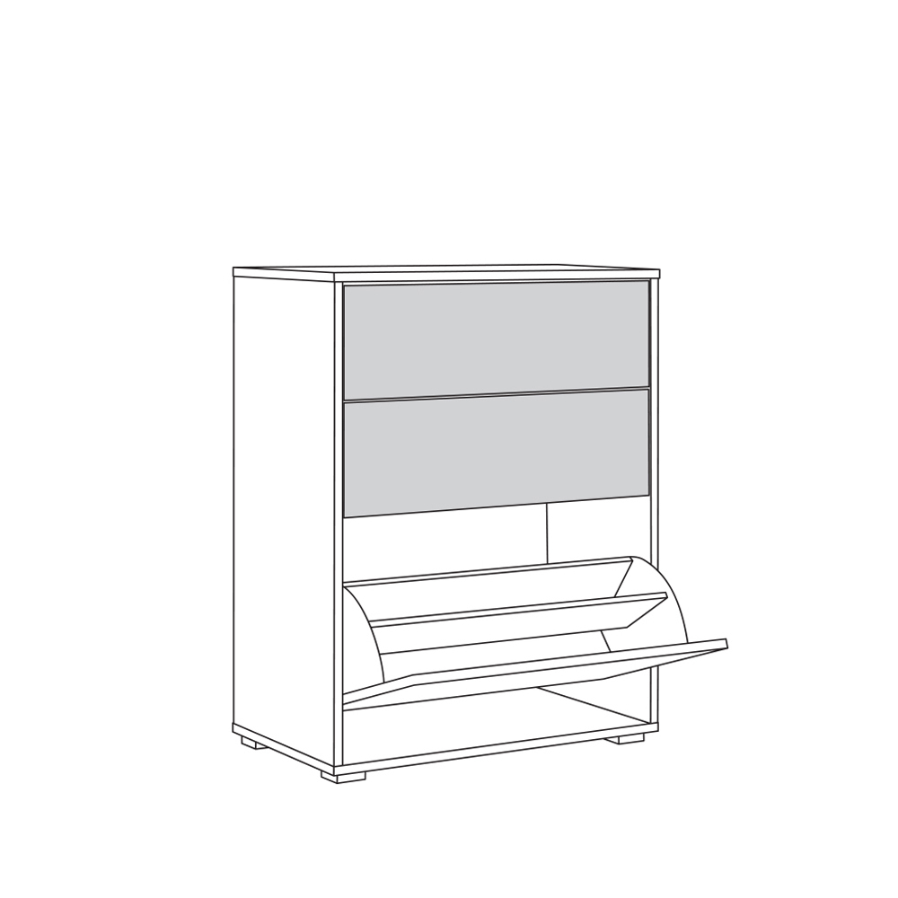 Обувница Куба 13.113 N(Дуб сонома ,Белый премиум)