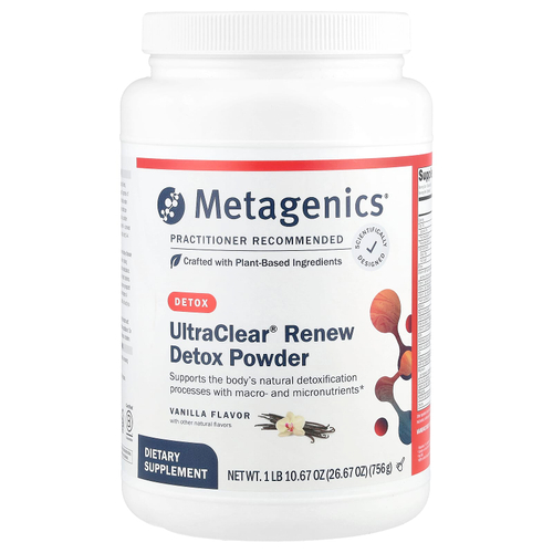 Metagenics, UltraClear® Renew, очищающий порошок, ваниль, 756 г (26,67 унции)