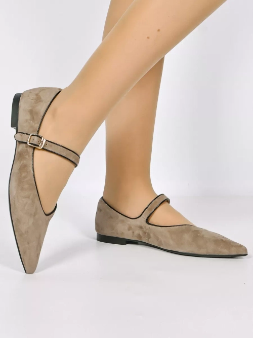 Балетки из нат. замши (36-41)р. / шт. 1190-45-5