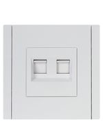 FORTE&PIANO Розетка компьютерная двойная RJ45 кат.6 FP234 белый IEK