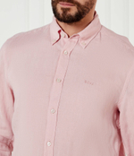 Льняная рубашка H-LIAM-BD-E-C1-243 BOSS BLACK - пудро-розовый(50522592)