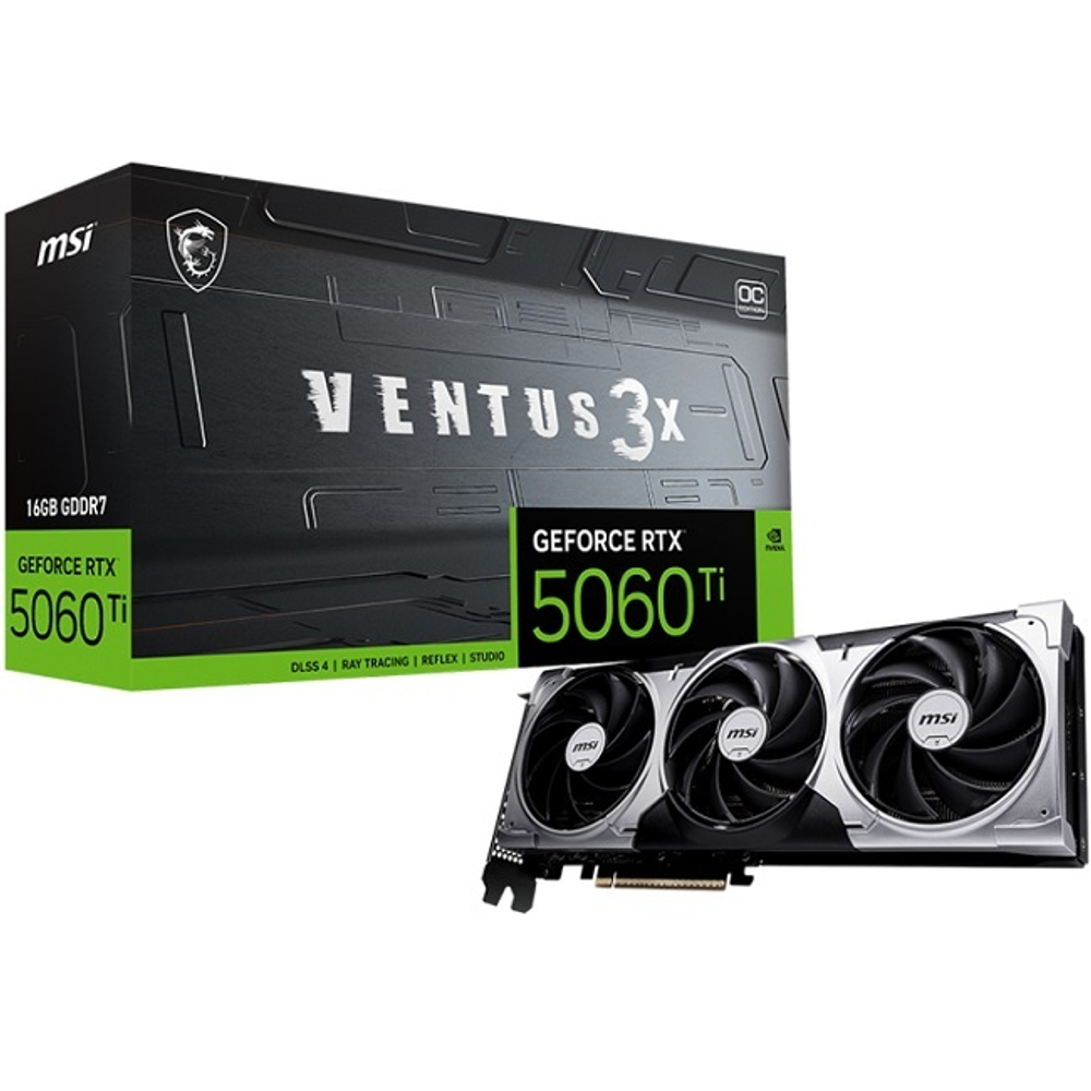 Видеокарта MSI GeForce RTX 5060 Ti VENTUS 3X OC 16GB (G506T-16V3C)